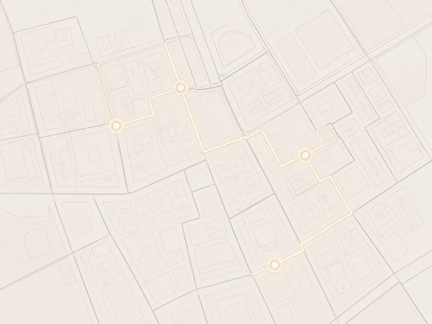 A drawn territory on the map — a route connecting account stops